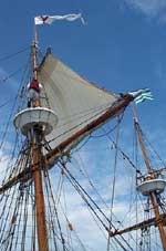 Elizabeth II, a reproduction of the ship that brought colonists to Roanoke Island 1584-87.