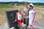 Click for a larger image of Sarah, Todd and Candy at the Wright Memorial in Kill Devil Hills, NC.