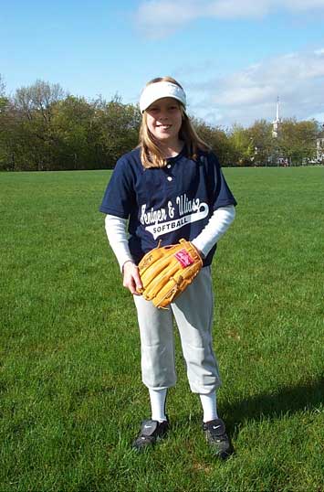 Sarah the softball player.