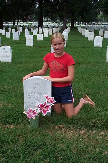 Sarah at Arlington National Cemetery in August 2003.