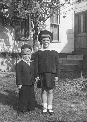 Ray and sister Candy, Oct 1953