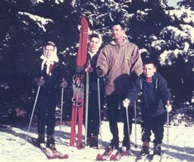Christmas 1960, skiing near Chiensee, Germany.