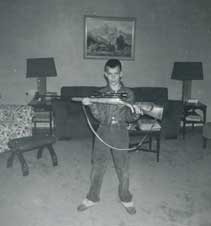 Christmas 1961 with new Mauser Hunting Rifle