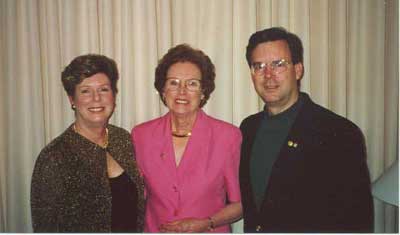 Ray P. Carter with his sister Candace Carter Miller (left) and mother Virginia Shanklin Carter (center) in May 2000