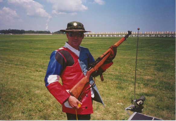 Ray at John C. Garand Rifle Match at Camp Perry, Ohio, August 2000