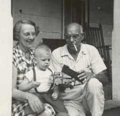 Ray with grandparents Rosa and Edgar Shanklin in Occoquan, VA