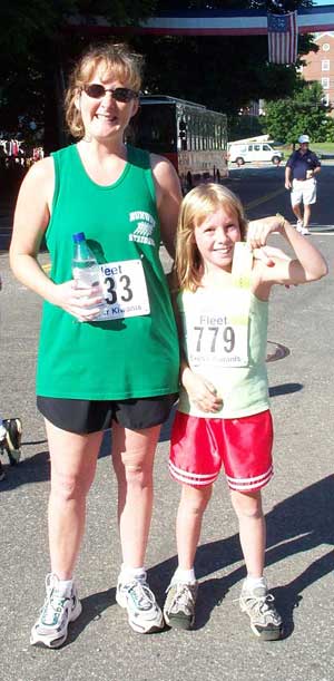 Linda and Sarah after race